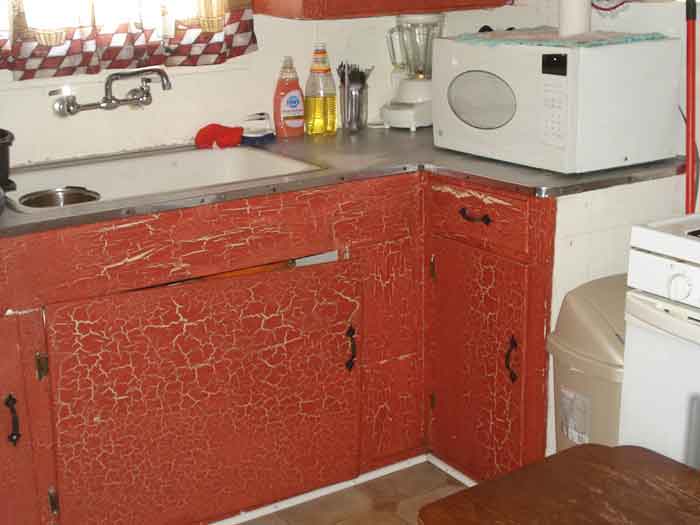 This home kitchen is in need of a remodel and update.