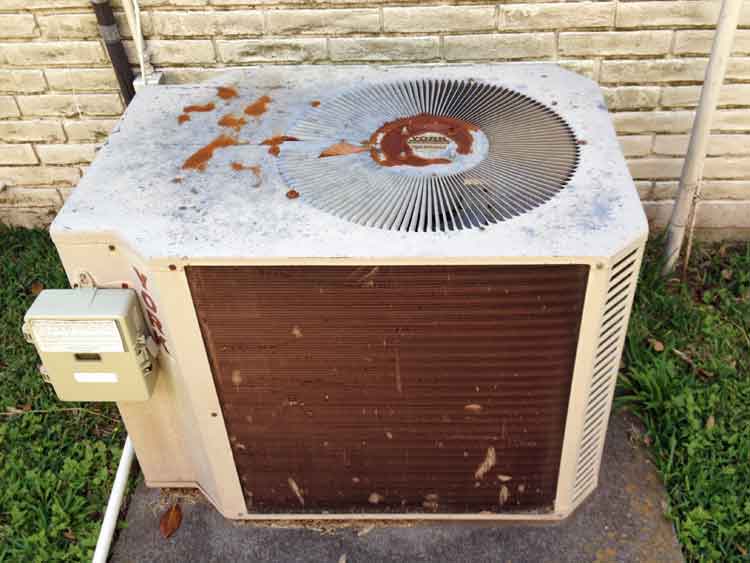 Old and Ugly houses usually have old air conditioning and heating systems such as this one.
